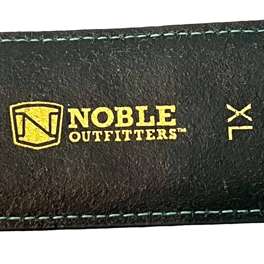 Noble Outfitters Equestrian Classic Quilted Belt Black w/Blue Stitching  sz XL